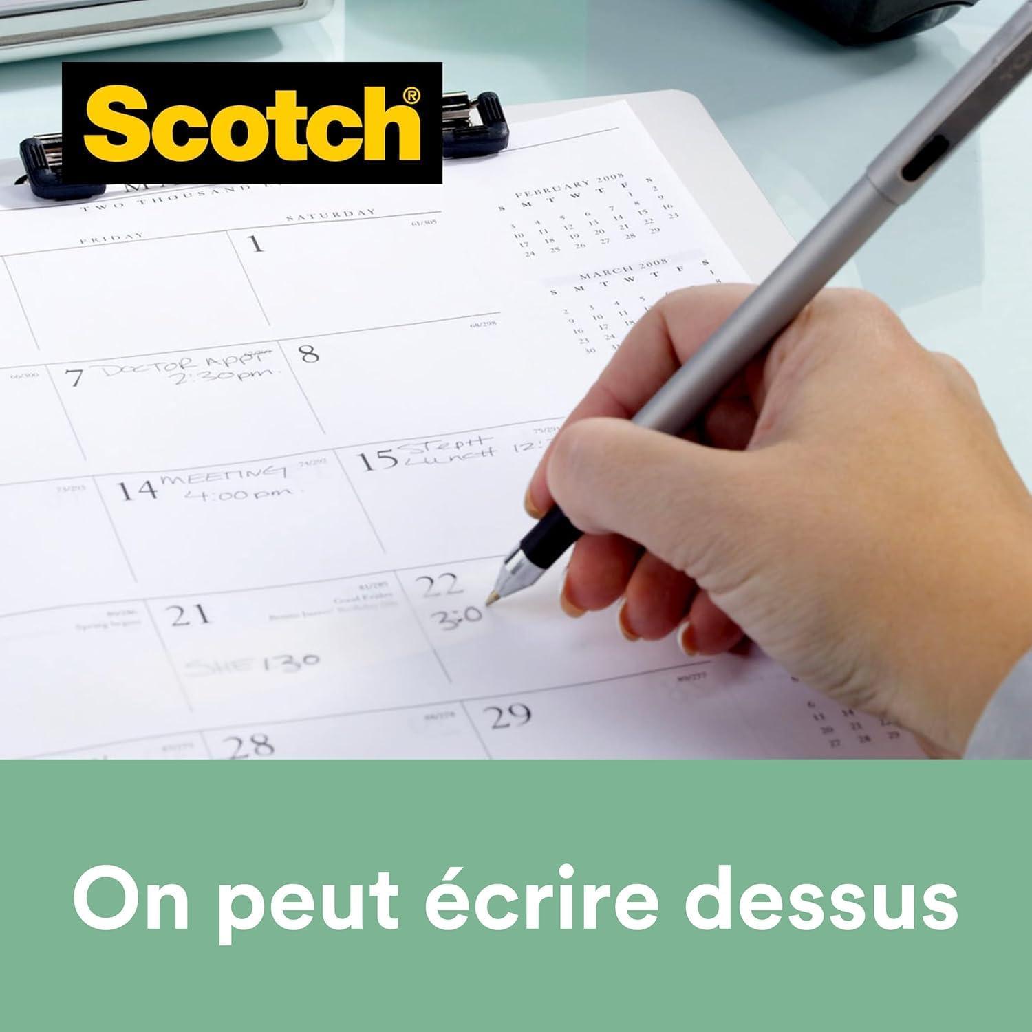 imageScotch Distributeur de Ruban Adhsif Pondr Rechargeable C60 Noir 100 recycle avec 1 Rouleau de Ruban Scotch Magic quotUn Choix Plus Vertquot 19mm x 33m Idal pour le Bureau et la MaisonUnique