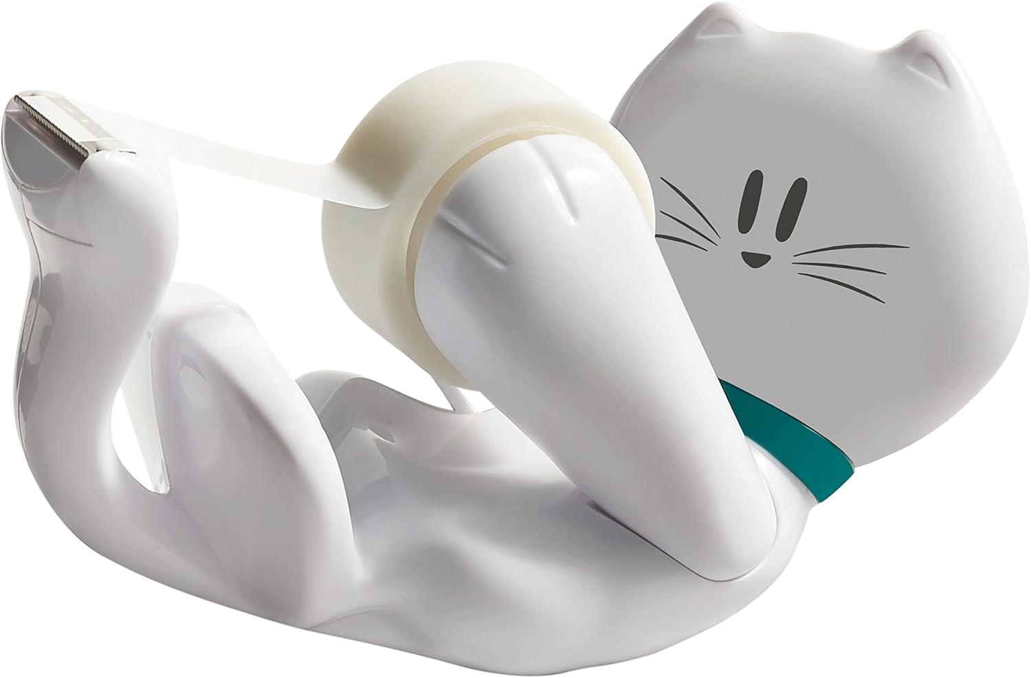 imageScotch Dvidoir de Ruban Adhsif Chat 1 Rouleau de Ruban Scotch Magic 8 Rouleaux de Ruban Adhsif Transparent 19mm x 33mChat