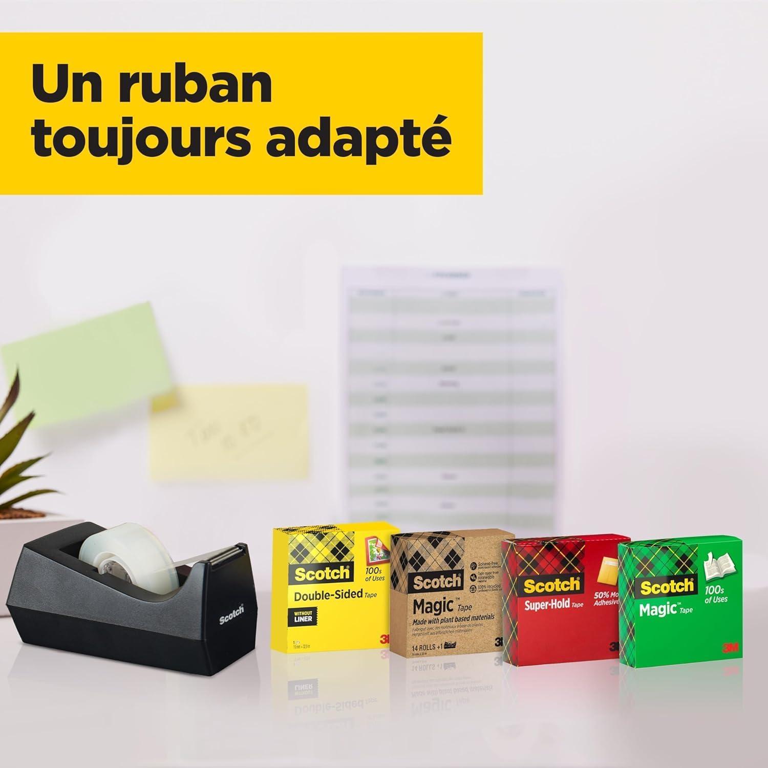 imageScotch Dvidoir de Ruban Adhsif Chat 1 Rouleau de Ruban Scotch Magic 8 Rouleaux de Ruban Adhsif Transparent 19mm x 33mChat