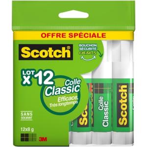 Bâton Office Lot de 1 Lot de 5 batons de colle économique de 8 grammes Scotch 85372(Lot de 12)