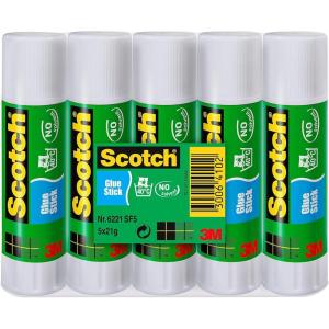 Lot de 5 pots de colle sans solvants Scotch 6221SF5 de 21 g 5 x 21g Weiß(Lot de 5)