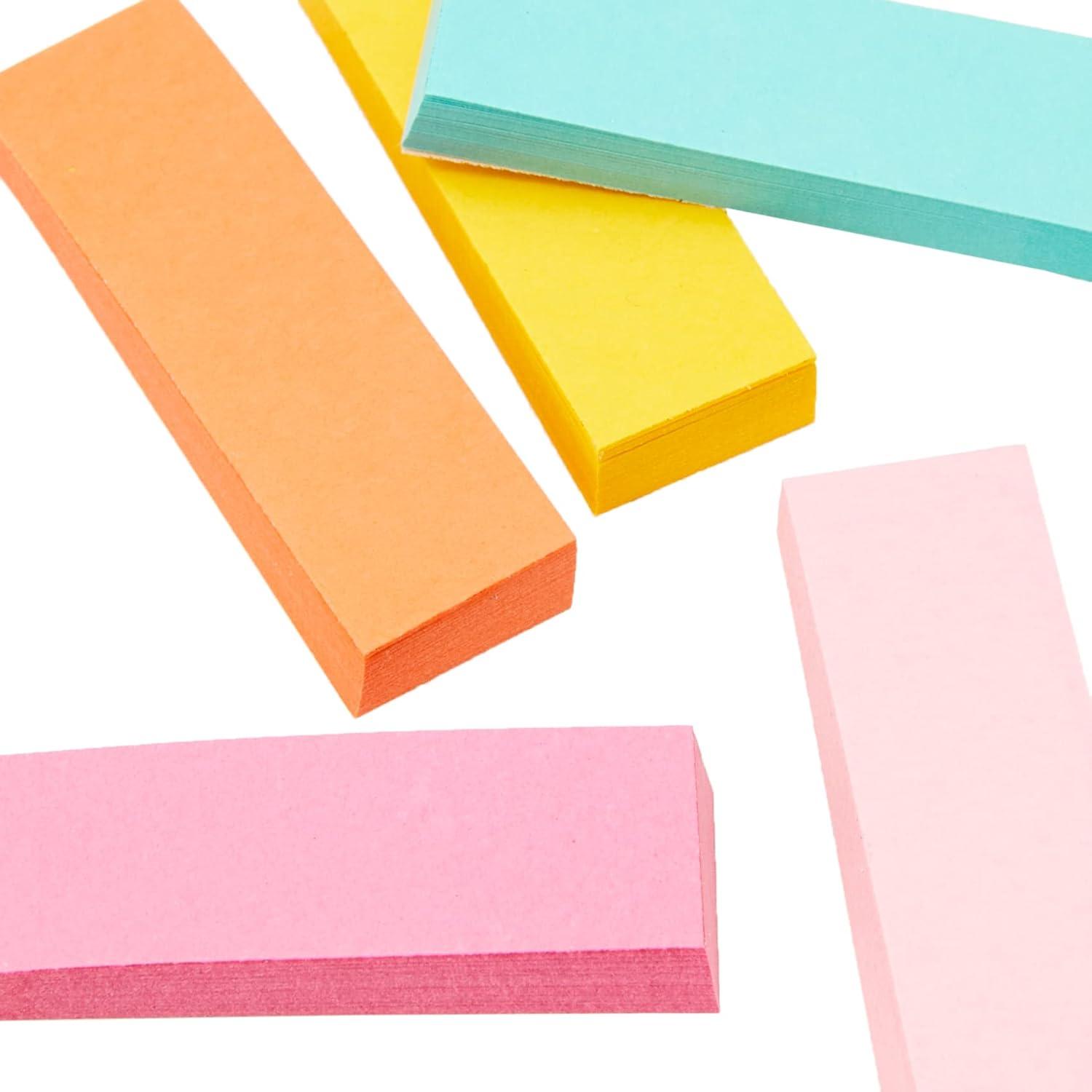 imagePostIt MarquePages En Papier Collection Beachside 5 Blocs 250 MarquePages 15 mm x 50 mm Pour Marquer Surligner ou Codifier des InformationBeachside Colors