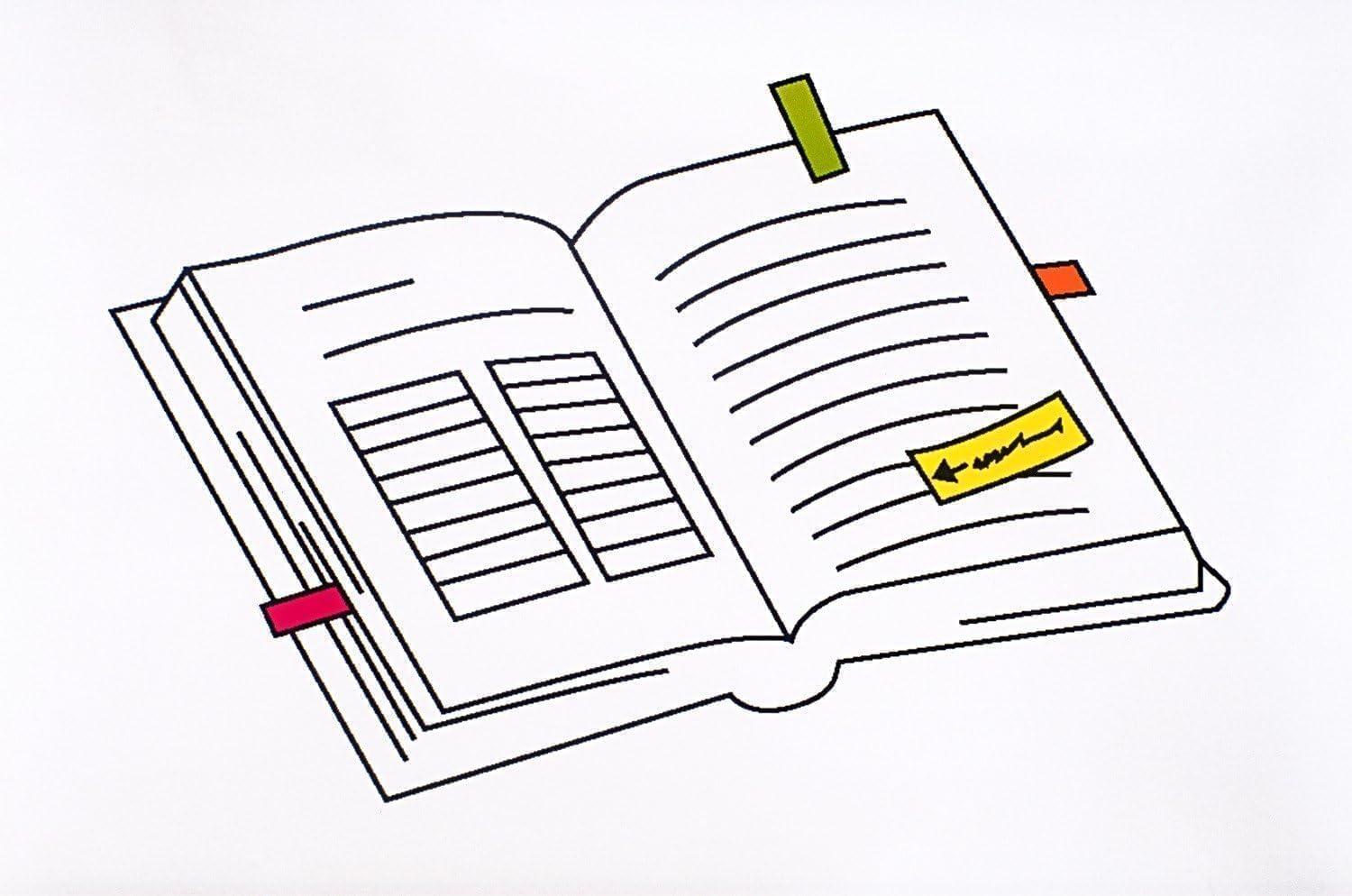 imagePostIt MarquePages En Papier Collection Beachside 5 Blocs 250 MarquePages 15 mm x 50 mm Pour Marquer Surligner ou Codifier des InformationBeachside Colors