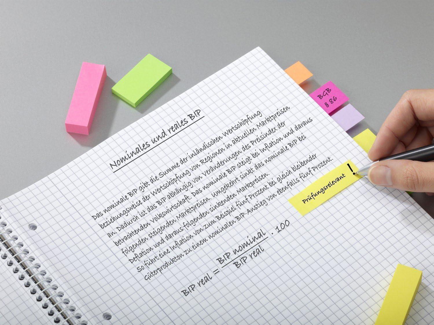 imagePostIt MarquePages En Papier Collection Beachside 5 Blocs 250 MarquePages 15 mm x 50 mm Pour Marquer Surligner ou Codifier des InformationBeachside Colors