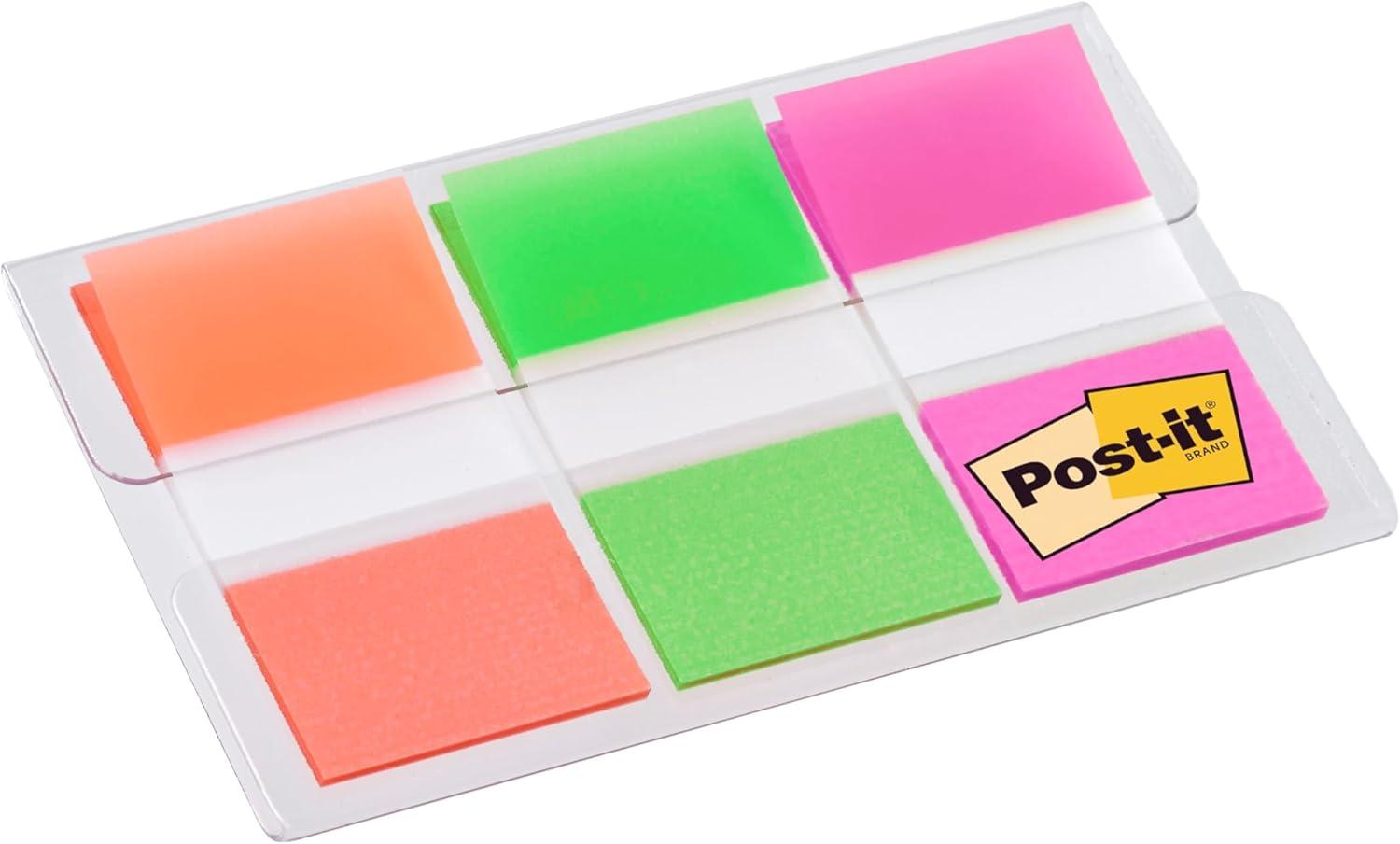 imagePostIt MarquePages Petit 100 MarquePages 119 mm x 432 mm Orange Violet Bleu et Vert Pour Marquer Surligner ou Codifier des InformationsViolet