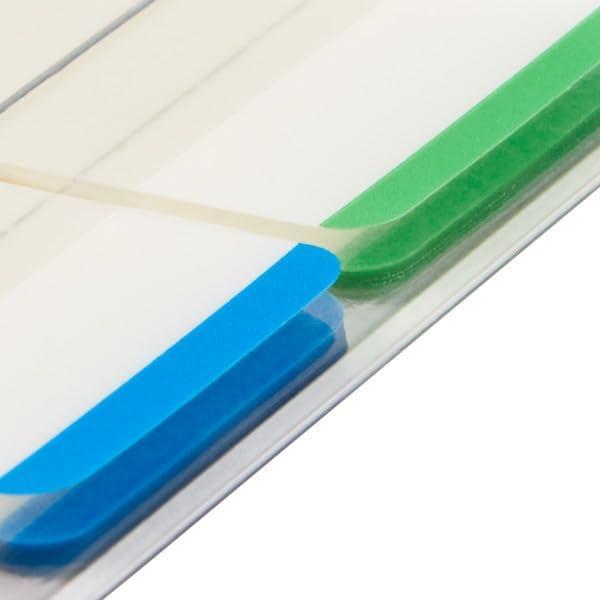 imagePostIt MarquePages Rigides Moyen 66 Onglets 254 mm x 381 mm Rouge Bleu et Vert Pour Marquer Surligner ou Codifier des InformationsBleu