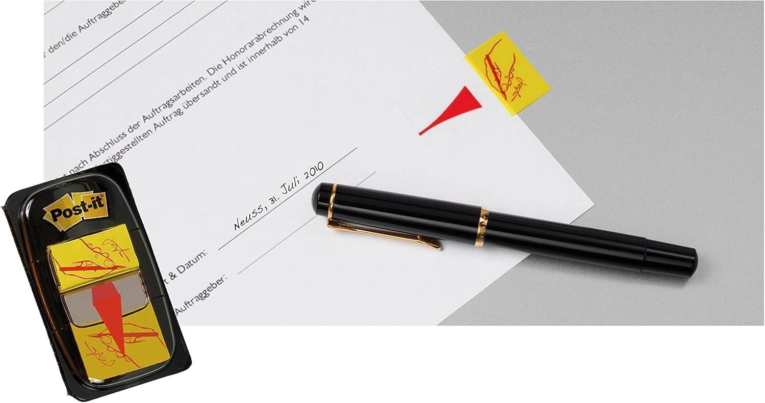imagePostit Distributeur de 50 marquepages avec Onglets sparateurs Jaune
