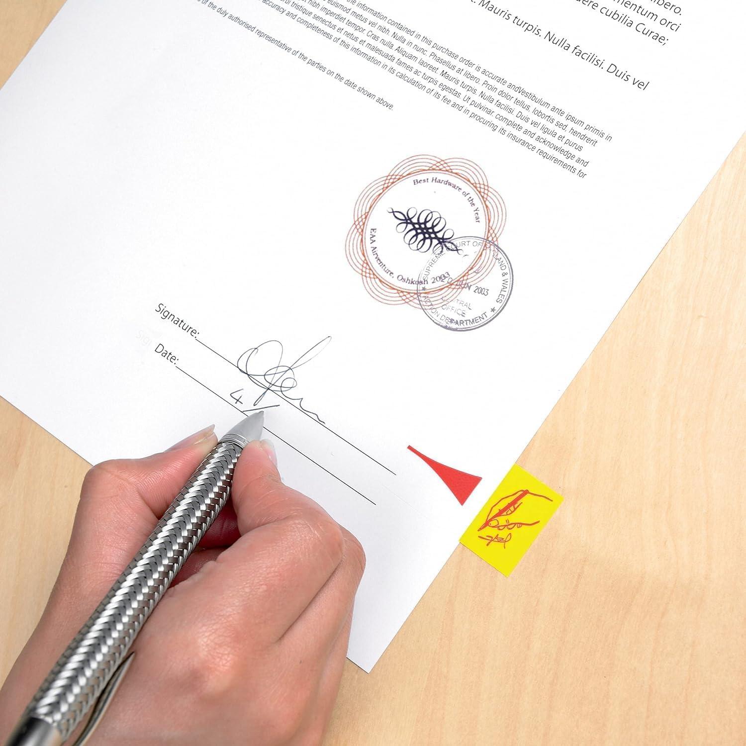 imagePostit Distributeur de 50 marquepages avec Onglets sparateurs Jaune