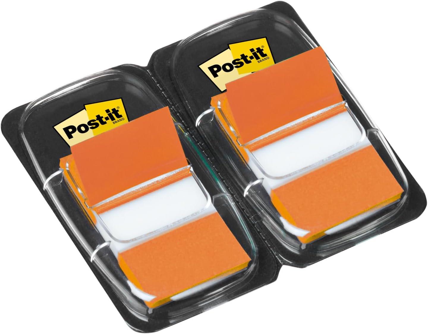 imagePostit MarquePages Moyen Orange 100 MarquePages 254 mm x 432 mm Pour Marquer Surligner ou Codifier des InformationsOrange