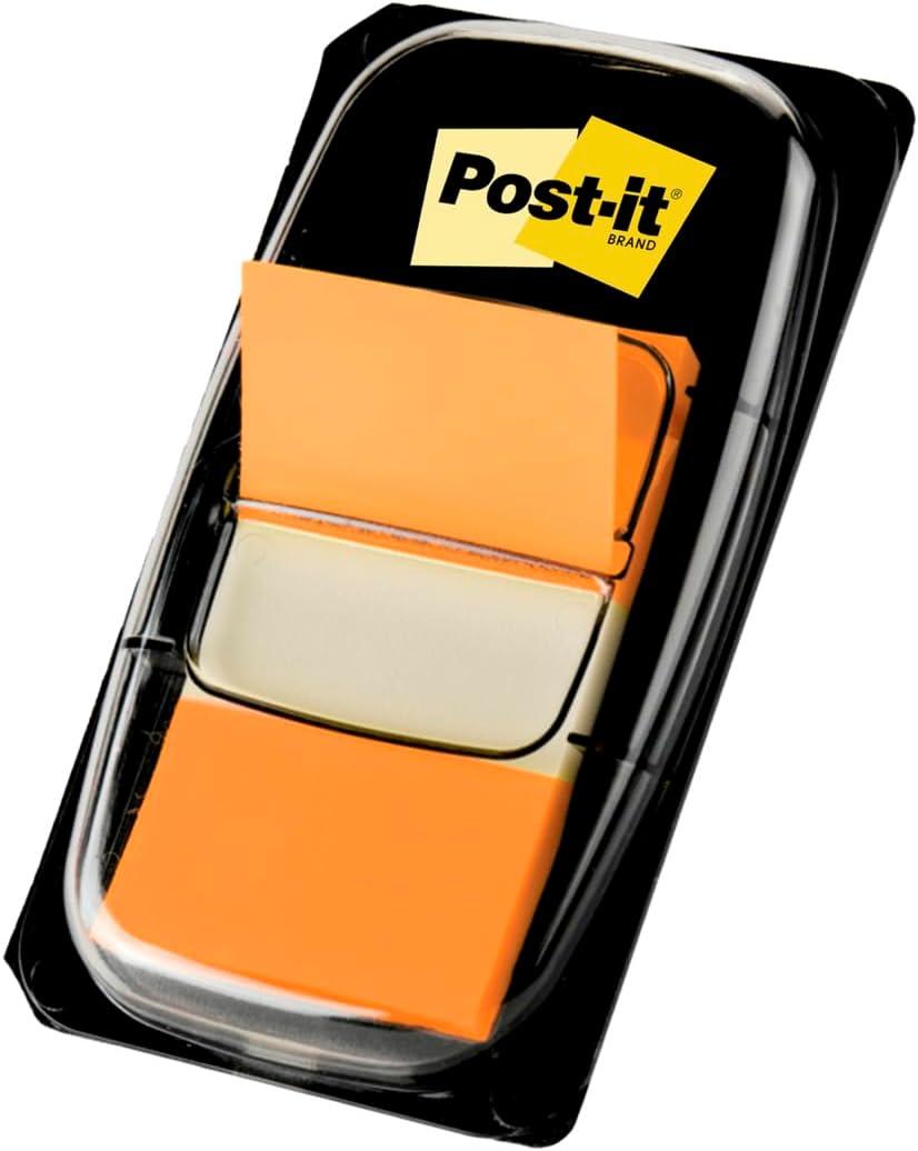 imagePostit MarquePages Moyen Orange 50 MarquePages 254 mm x 432 mm Pour Marquer Surligner ou Codifier des InformationsOrange