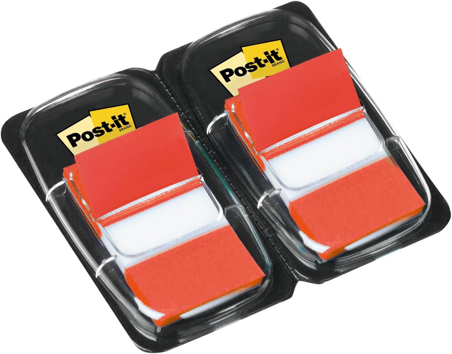 imagePostit MarquePages Moyen Rouge 100 MarquePages 254 mm x 432 mm Pour Marquer Surligner ou Codifier des InformationsRouge