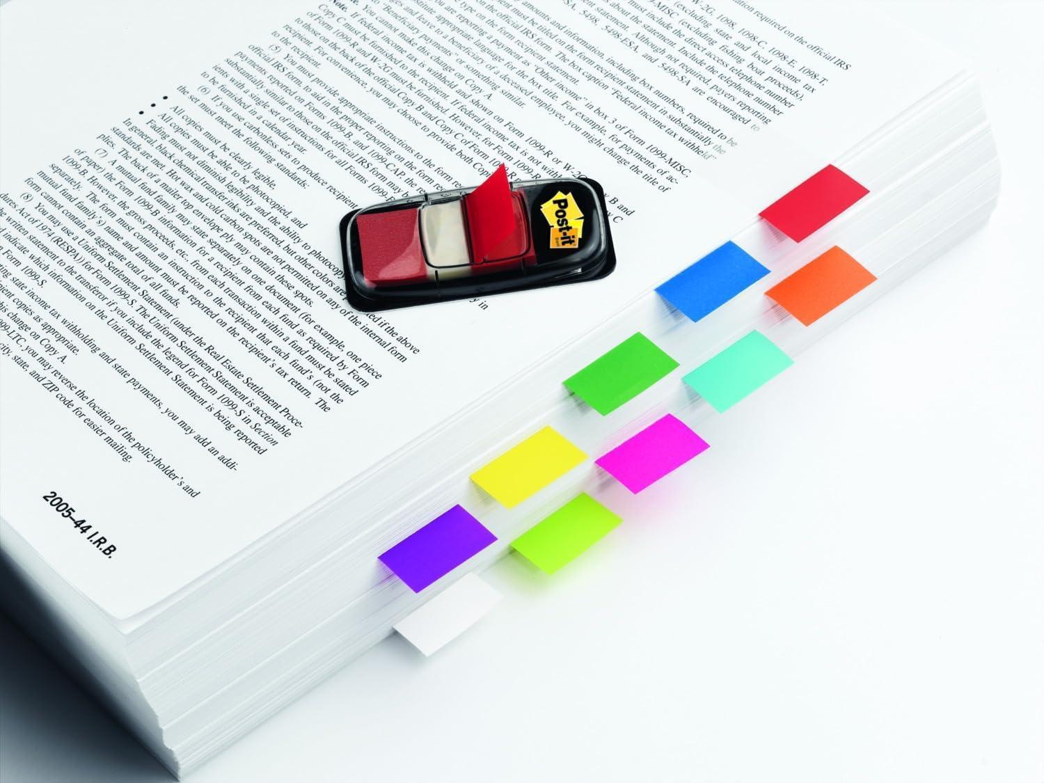 imagePostit MarquePages Moyen Rouge 100 MarquePages 254 mm x 432 mm Pour Marquer Surligner ou Codifier des InformationsRouge