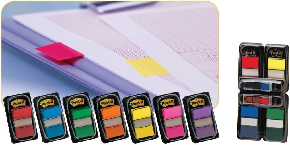 imagePostit MarquePages Moyen dans un Dvidoir en Plastique Rouge 50 MarquePages 254 mm x 432 mm Pour Marquer Surligner ou Codifier des InformationsViolet