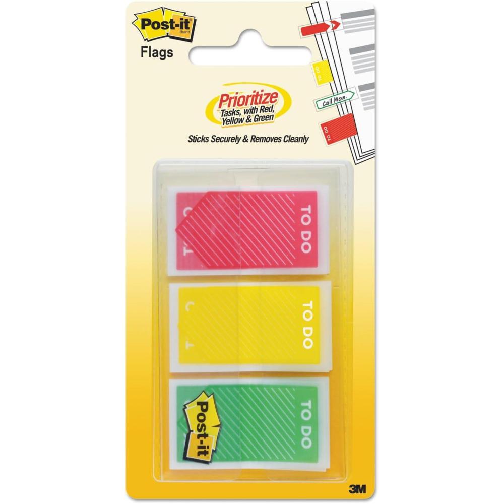 imagePostIt MarquePages Petit 100 MarquePages 119 mm x 432 mm Orange Violet Bleu et Vert Pour Marquer Surligner ou Codifier des InformationsRouge