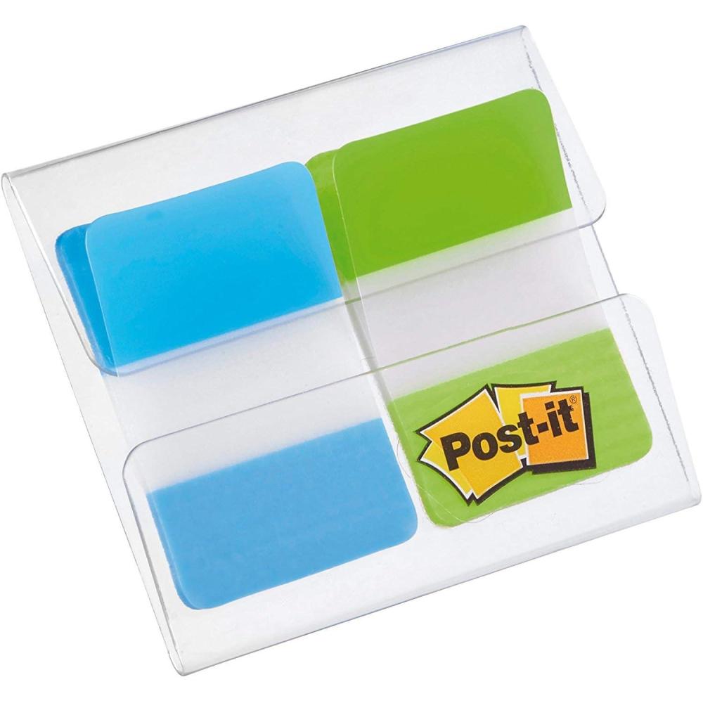 imagePostIt MarquePages Petit 100 MarquePages 119 mm x 432 mm Orange Violet Bleu et Vert Pour Marquer Surligner ou Codifier des InformationsTurquoisevert
