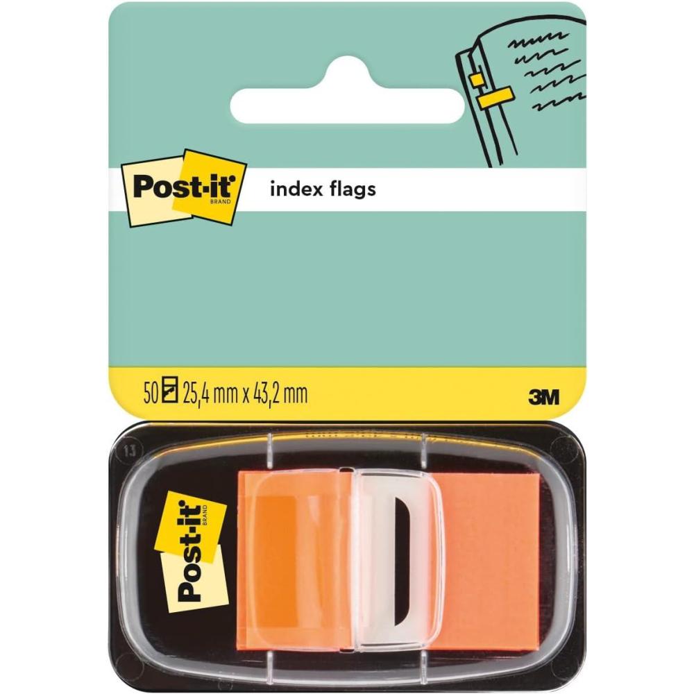 imagePostit MarquePages Moyen Orange 50 MarquePages 254 mm x 432 mm Pour Marquer Surligner ou Codifier des InformationsOrange