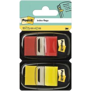 Post-It Marque-Pages, Moyen, 50 Marque-Pages (25.4 mm x 43.2 mm) Bleu – Pour Marquer, Surligner ou Codifier des Informations(Jaune)