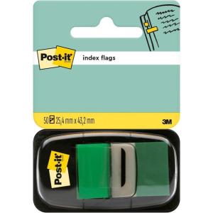 Post-It Marque-Pages, Moyen, 50 Marque-Pages (25.4 mm x 43.2 mm) Bleu – Pour Marquer, Surligner ou Codifier des Informations(Vert)