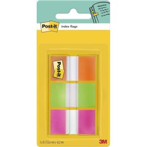 Post-It Marque-Pages, Petit, 100 Marque-Pages (11.9 mm x 43.2 mm) Orange, Violet, Bleu et Vert – Pour Marquer, Surligner ou Codifier des Informations(Violet)