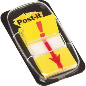 Post-it Index Lot de 50 symboles pré-imprimés pour point d&rsquo;exclamation Jaune(Standard)