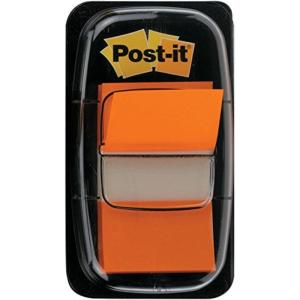 Post-it Marque-Pages Moyen dans un Dévidoir en Plastique, Rouge – 50 Marque-Pages, 25.4 mm x 43.2 mm – Pour Marquer, Surligner ou Codifier des Informations(Orange)