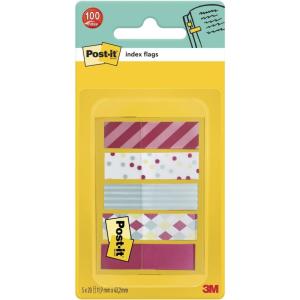 Post-it Marque-Pages, Petit, Collection Candy, 11.9 mm x 43.2 mm, 100 Marque-Pages – Pour Marquer, Surligner ou Codifier des Informations(Carnaval)