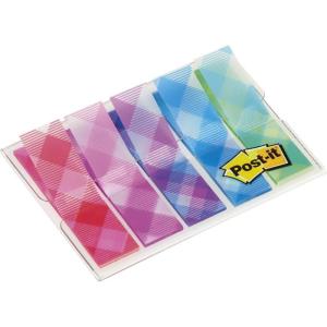 Post-it Marque-Pages, Petit, Collection Candy, 11.9 mm x 43.2 mm, 100 Marque-Pages – Pour Marquer, Surligner ou Codifier des Informations(Vichy)
