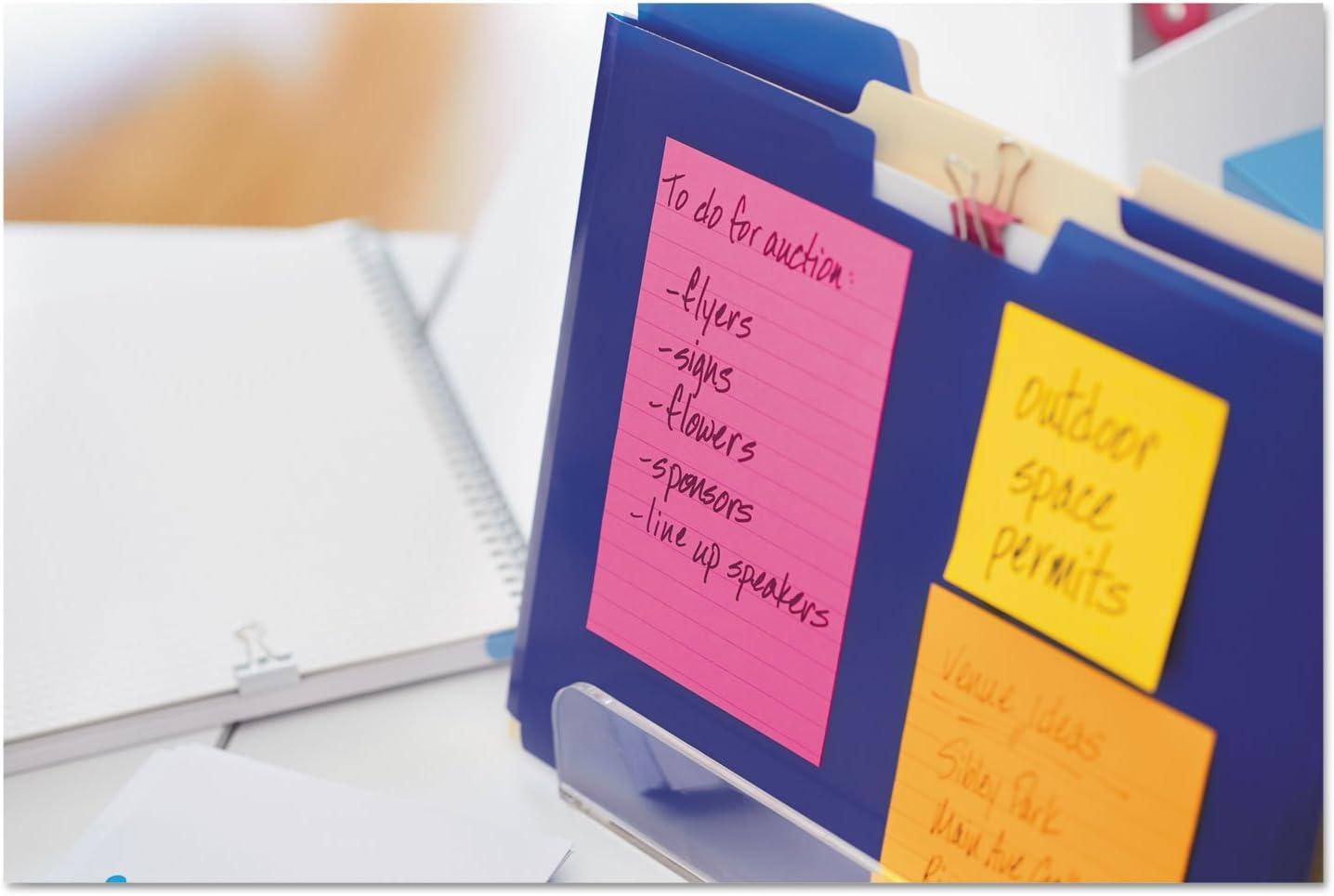 imagePostit Notes Autocollantes Super Sticky Grand Format XXL Lignes 101 mm x 152 mm 3 Blocs 45 Feuilles par Bloc Feuillets Super Adhsifs pour Prise de Notes Listes de Tches et Rappelsnon