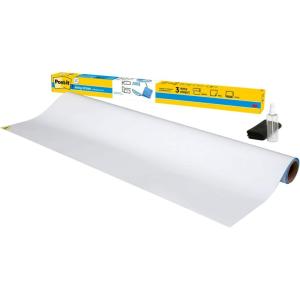 Post-it Tableau Easy Erase Whiteboard Surface, Blanc, 121.9 cm x 182.9 cm, 1 Rouleau/Paquet(122l x 183H cm)