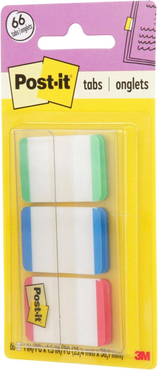 imagePostit 686PGOT Index Onglets de classement Medium Strong Rose Vert Orange Paquet de 36Assorted Primary Lined