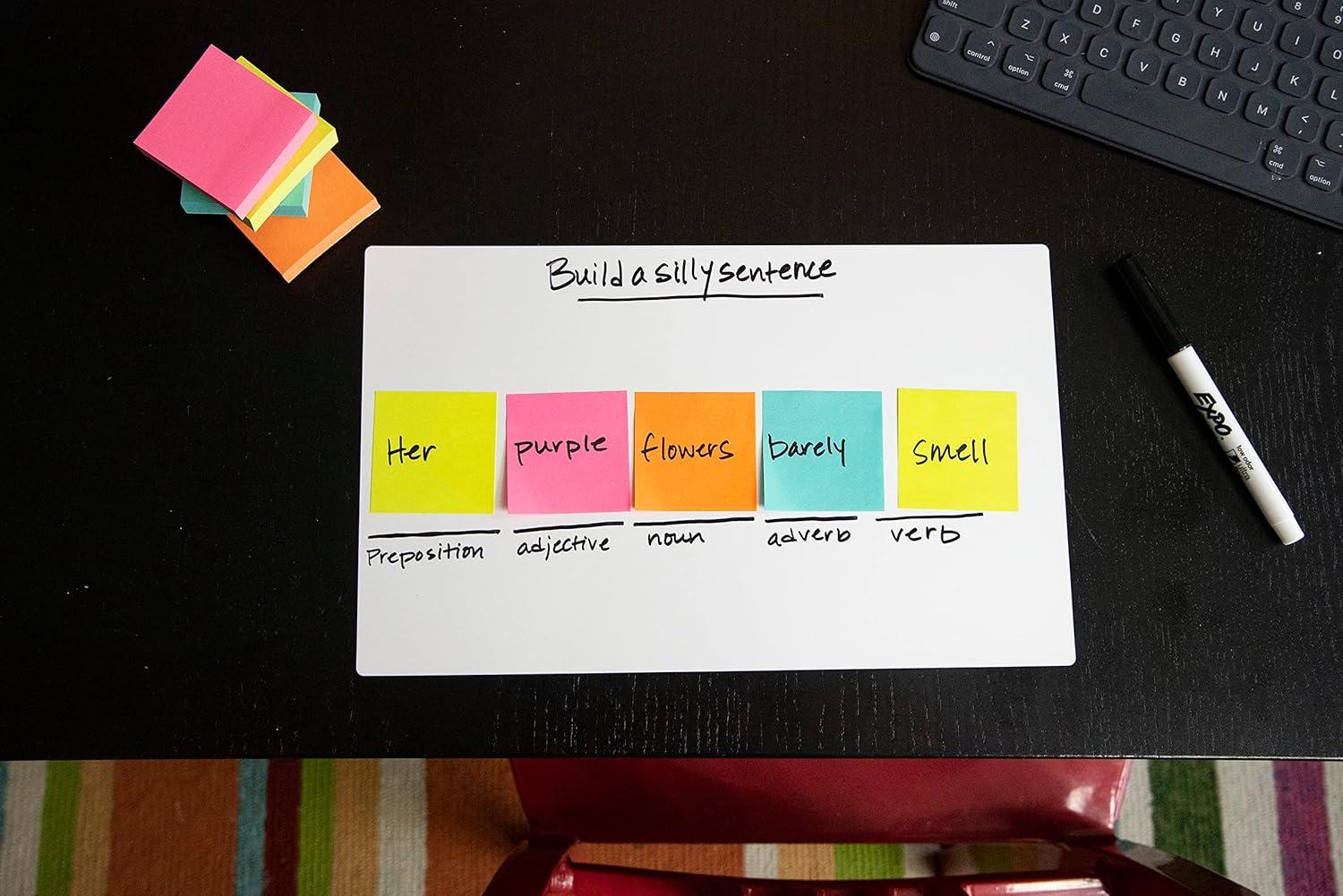 imagePostit Notes Autocollantes Lignes Rose Pack de 6 Blocs 76 mm x 127 mm 100 Feuilles par Bloc Feuillets Adhsifs pour Prise de Notes Listes de Tches et Rappels