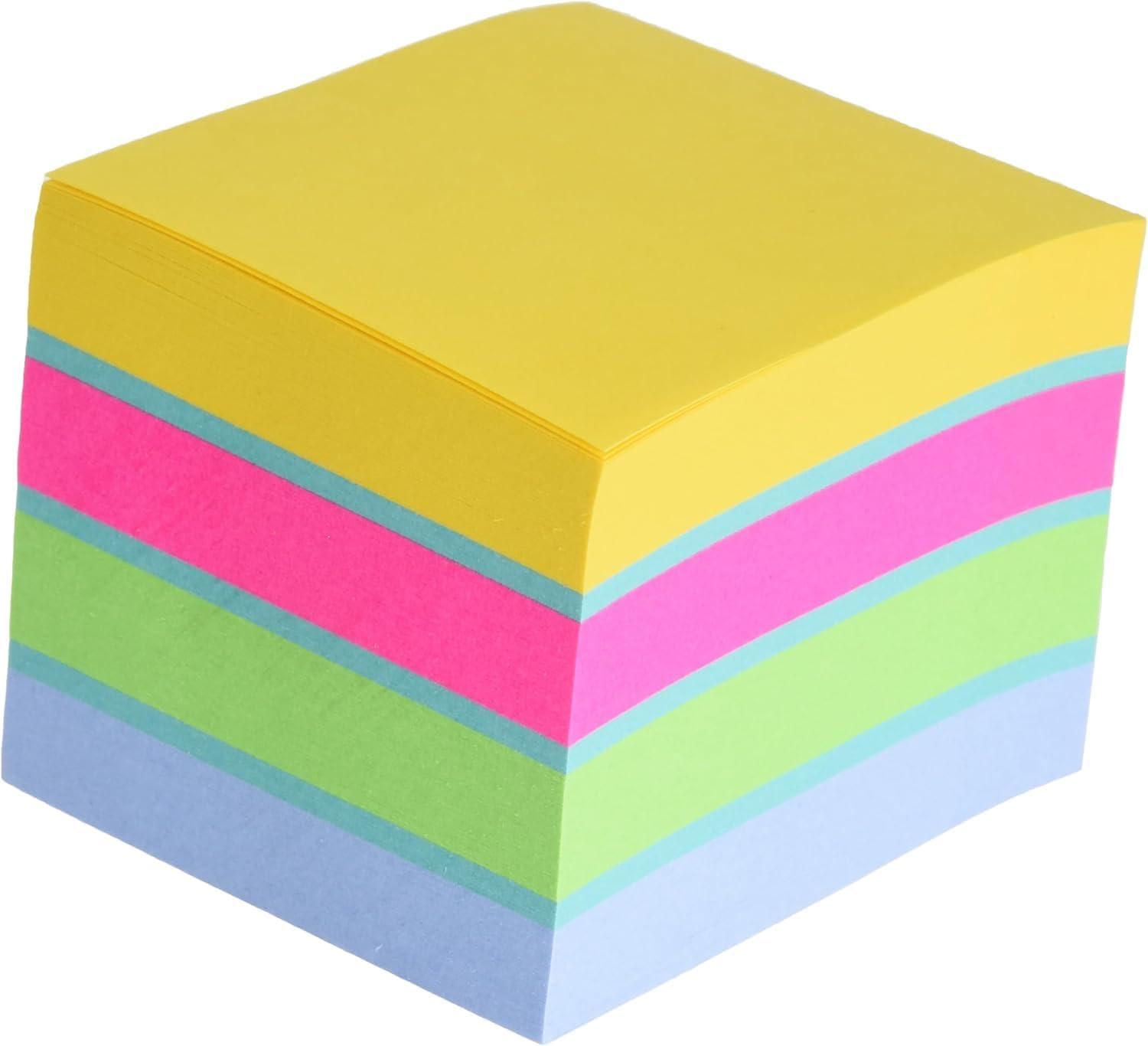 imagePostit Notes Autocollantes Mini Cube 400 Feuilles 51 mm x 51 mm Vert Bleu Jaune Feuillets Adhsifs pour Prise de Notes Listes de Tches et RappelsRose