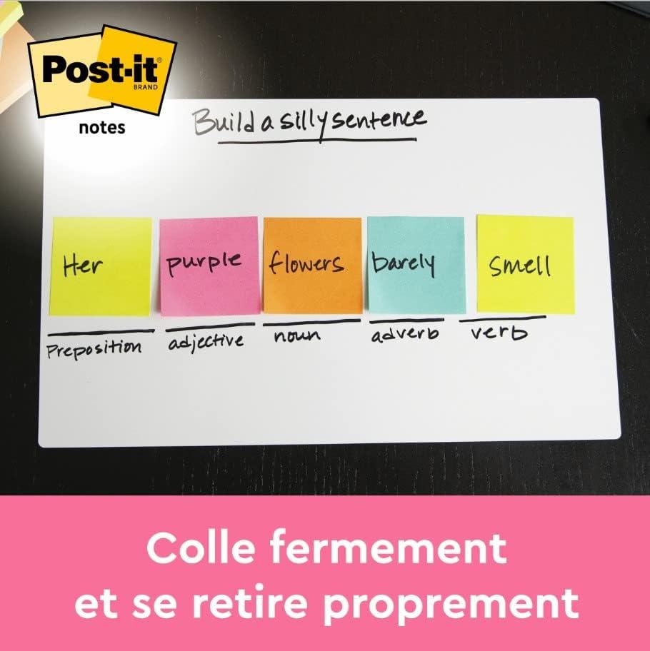 imagePostit Notes Autocollantes Rose 6 Blocs 76 mm x 76 mm 100 Feuilles par Bloc Feuillets Adhsifs pour Prise de Notes Listes de Tches et Rappels