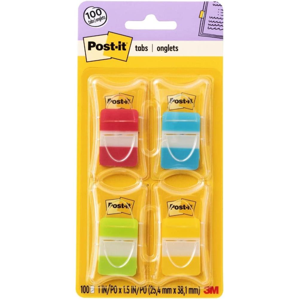 imagePostit 686PGOT Index Onglets de classement Medium Strong Rose Vert Orange Paquet de 36Assorted Primary Colors