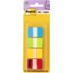 Post-it 686-PGOT Index, Onglets de classement Medium Strong, Rose, Vert, Orange (Paquet de 36)(Aqua  Lime  Yellow  Red)