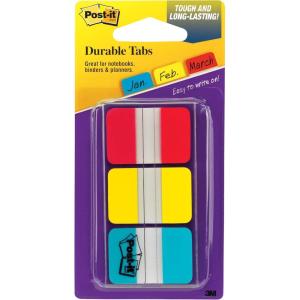 Post-it 686-PGOT Index, Onglets de classement Medium Strong, Rose, Vert, Orange (Paquet de 36)(Rouge  jaune  bleu)