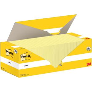 Post-it Notes Autocollantes, Pack Promo 18 Blocs + 6 GRATUITS, 100 Feuilles par Bloc, 76 mm x 76 mm, Jaune Pastel – Feuillets Adhésifs pour Prise de Notes, Listes de Tâches et Rappels(261 x 182 mm)