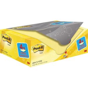 Post-it Notes Autocollantes, Pack Promo de 16 Blocs + 4 GRATUITS, 100 Feuilles par Bloc, 76 mm x 127 mm, Jaune Pastel – Feuillets Adhésifs pour Prise de Notes, Listes de Tâches et Rappels(Note large classique)