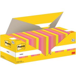 Post-it Notes Autocollantes, Pack Promo de 18 Blocs + 6 GRATUITS, 100 Feuilles par Bloc, 76 mm x 76 mm, Couleurs Assorties – Feuillets Adhésifs pour Prise de Notes, Listes de Tâches et Rappels