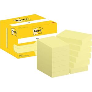 Post-it Notes Autocollantes, Pack de 12 Blocs, 100 Feuilles par Bloc, 51 mm x 76 mm, Jaune Pastel – Feuillets Adhésifs pour Prise de Notes, Listes de Tâches et Rappels(51 x 76 mm)