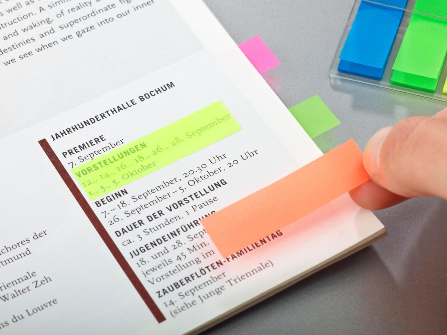 imagePostit MarquePages Petit Couleurs Assorties 119 mm x 432 mm 60 MarquePages 40 Gratuits Pour Marquer Surligner ou Codifier des InformationsStandard