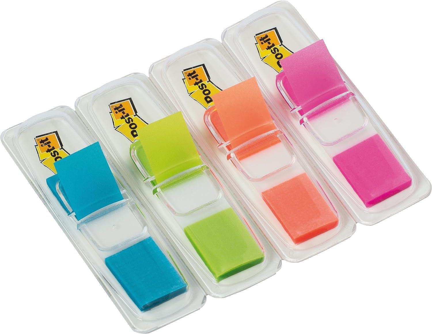 imagePostit MarquePages Petit Couleurs Translucides 119 mm x 432 mm Pack Promotionnel 35 MarquePagesDvidoir 3 Dvidoirs 1 GRATUITS Marquepages Adhsifs pour Documents et Annotations3 1 pice