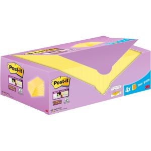 Post-it Notes Autocollantes Super Sticky, Jaune Canari, Pack de 24 Blocs, 90 Feuilles par Bloc, 76 mm x 127 mm – Feuillets Super Adhésifs pour Prise de Notes, Listes de Tâches et Rappels